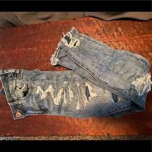 Hi-Rise Jegging Super distressed